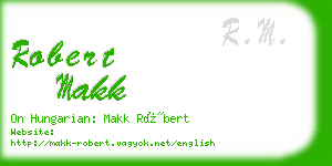 robert makk business card